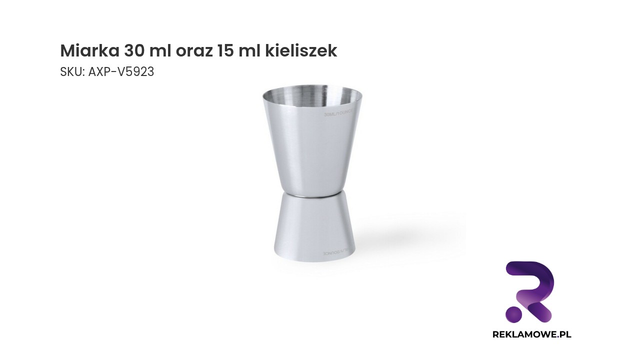 Miarka dwustronna 30 ml i 15 ml do alkoholu