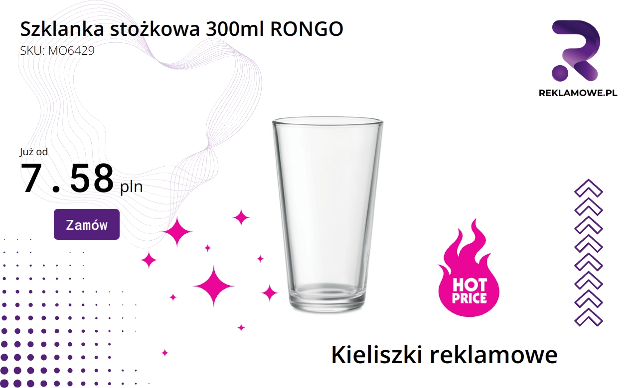 Szklanka stożkowa 300 ml marki RONGO