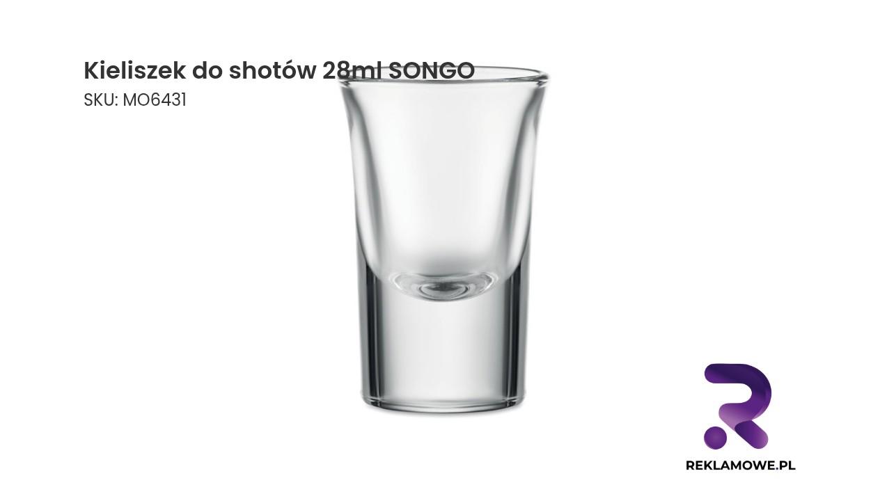 Kieliszek do shotów 28 ml SONGO - szklany kieliszek do serwowania alkoholu