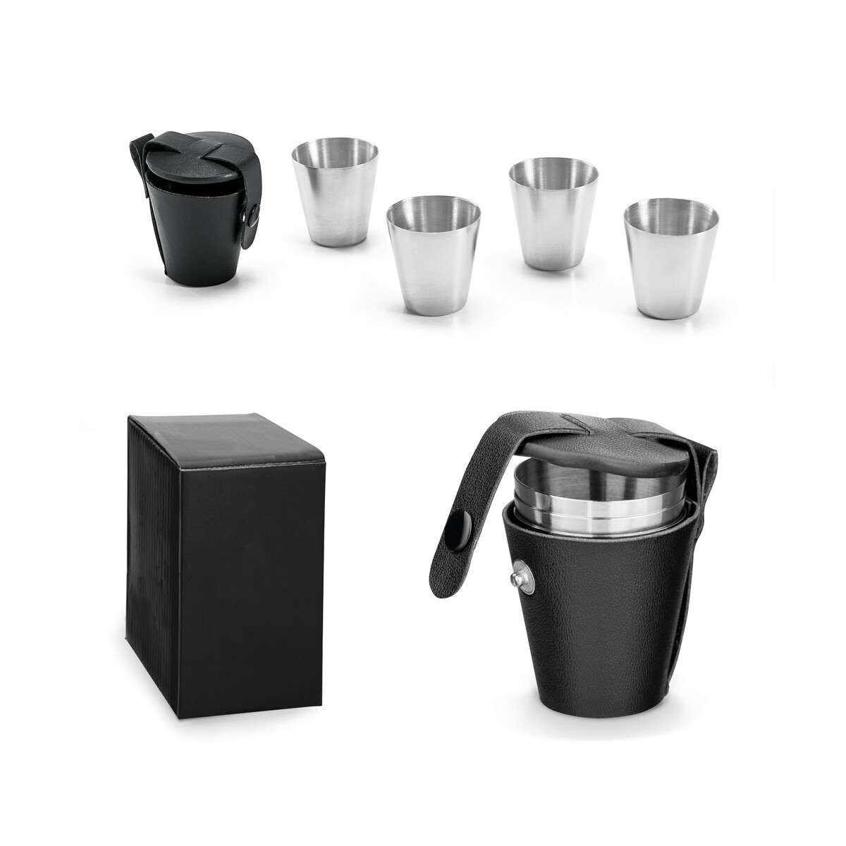 HIMALAYAS. Zestaw 4 kubków ze stali nierdzewnej 25 ml 94664_set