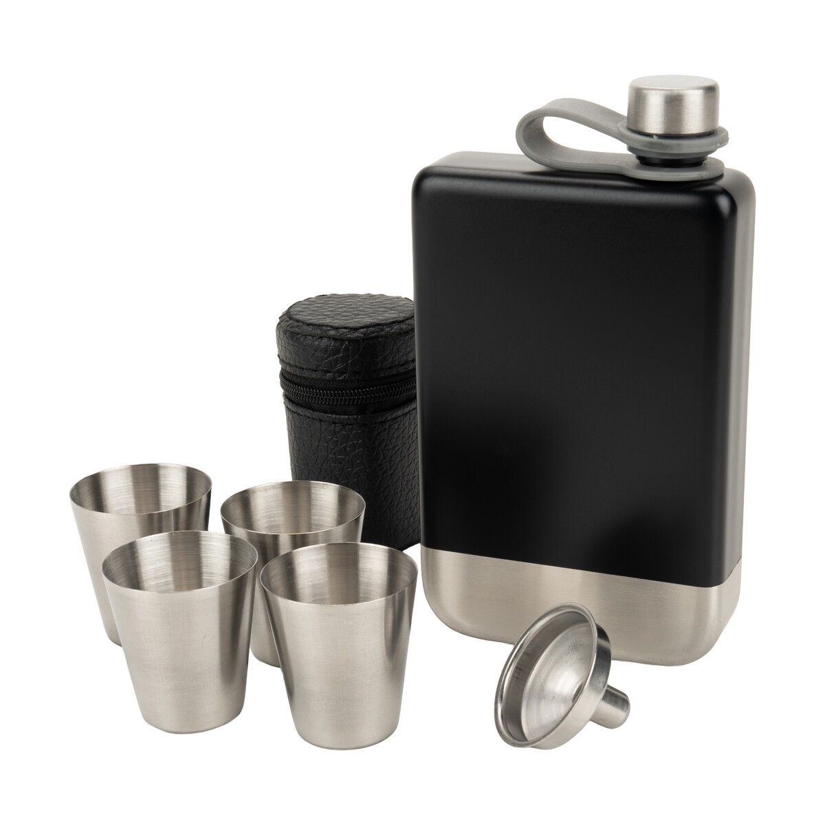 Zestaw piersiówka 266 ml, kieliszki 30 ml i lejek TAHAT Schwarzwolf zestaw-piersiowka-266-ml-kieliszki-30-ml-i-lejek-tahat-schwarzwolf-f5001200aj303-14